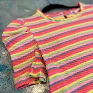 Thick Ribbed Striped Top